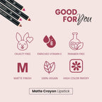 VERYMISS Matte Lip Crayon Lipstick - 12 Syrup Brown | Grab2Buy