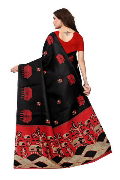 Vamika Latest Black Color Kalamkari With Jhalar Khadi Silk Saree | Grab2Buy
