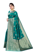 Vamika Banarasi Jacquard Weaving Green Saree (Siri Green) | Grab2Buy