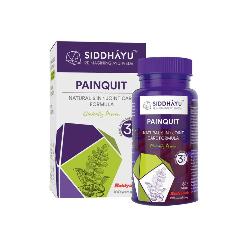Siddhayu Ayurveda Painquit Natural 5 in 1 Joint Care Formula Tablets | Grab2Buy