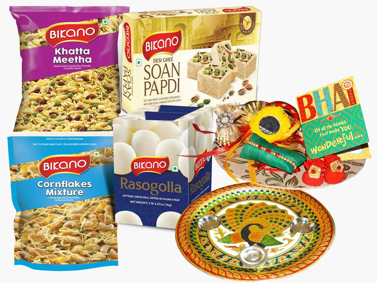 Bikanervala All Time Gift Hamper Rakhi Puja Thali | Grab2Buy