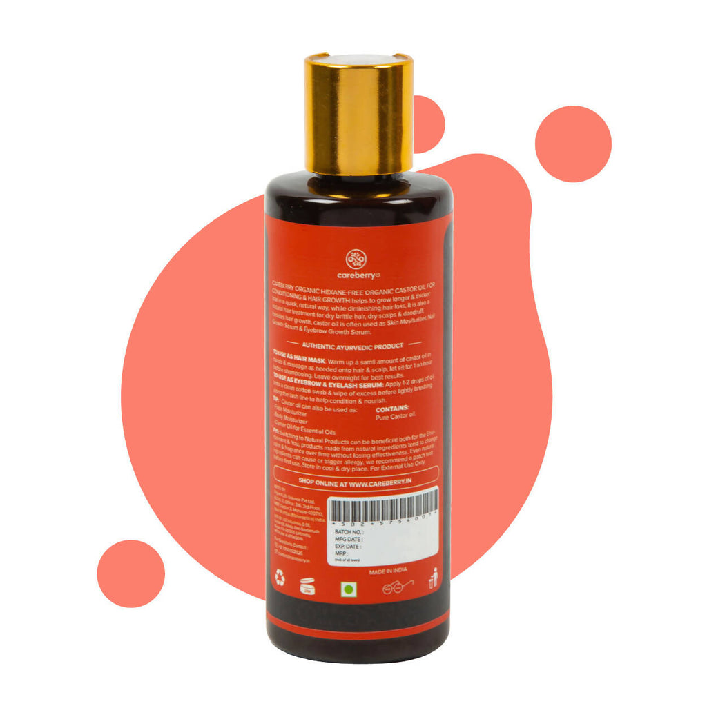 Careberry Organic Hexane-Free Organic Castor Oil For Hair, Face & Body | Grab2Buy