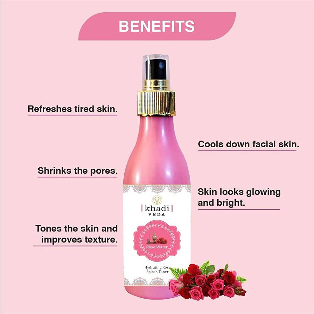 Khadi Veda Rose Water Hydrating Rose Splash Toner | Grab2Buy