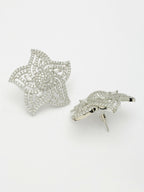 NVR Wome's Silver-Plated AD- Studded Star-Shaped Contemporary Stud Earrings | Grab2Buy
