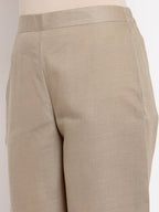 Myshka Women's Trendy Grey Cotton Solid Casual Trouser | Grab2Buy