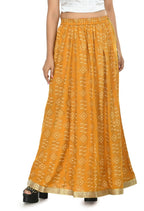 Mominos Fashion Moeza Cotton Mustard Color Printed Lehenga (Lancha) | Grab2Buy