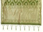 Vardha Women's Olive Green Banarasi Art Silk Saree | Grab2Buy