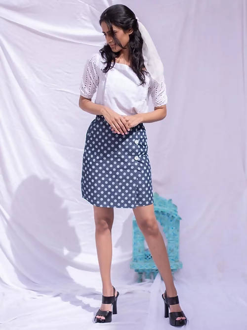 Diva Globe Polka dot Women Overlap Skirt | Grab2Buy