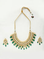 Kundan Neckpiece With Earrings - Ruby Raang | Grab2Buy