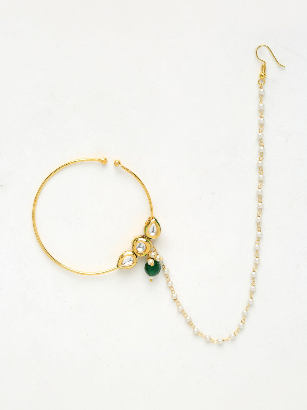 Kundan Nose Ring - Ruby Raang | Grab2Buy