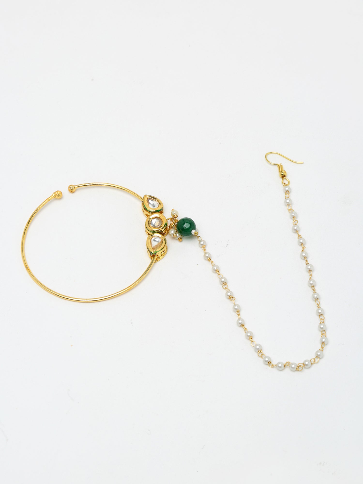 Kundan Nose Ring - Ruby Raang | Grab2Buy