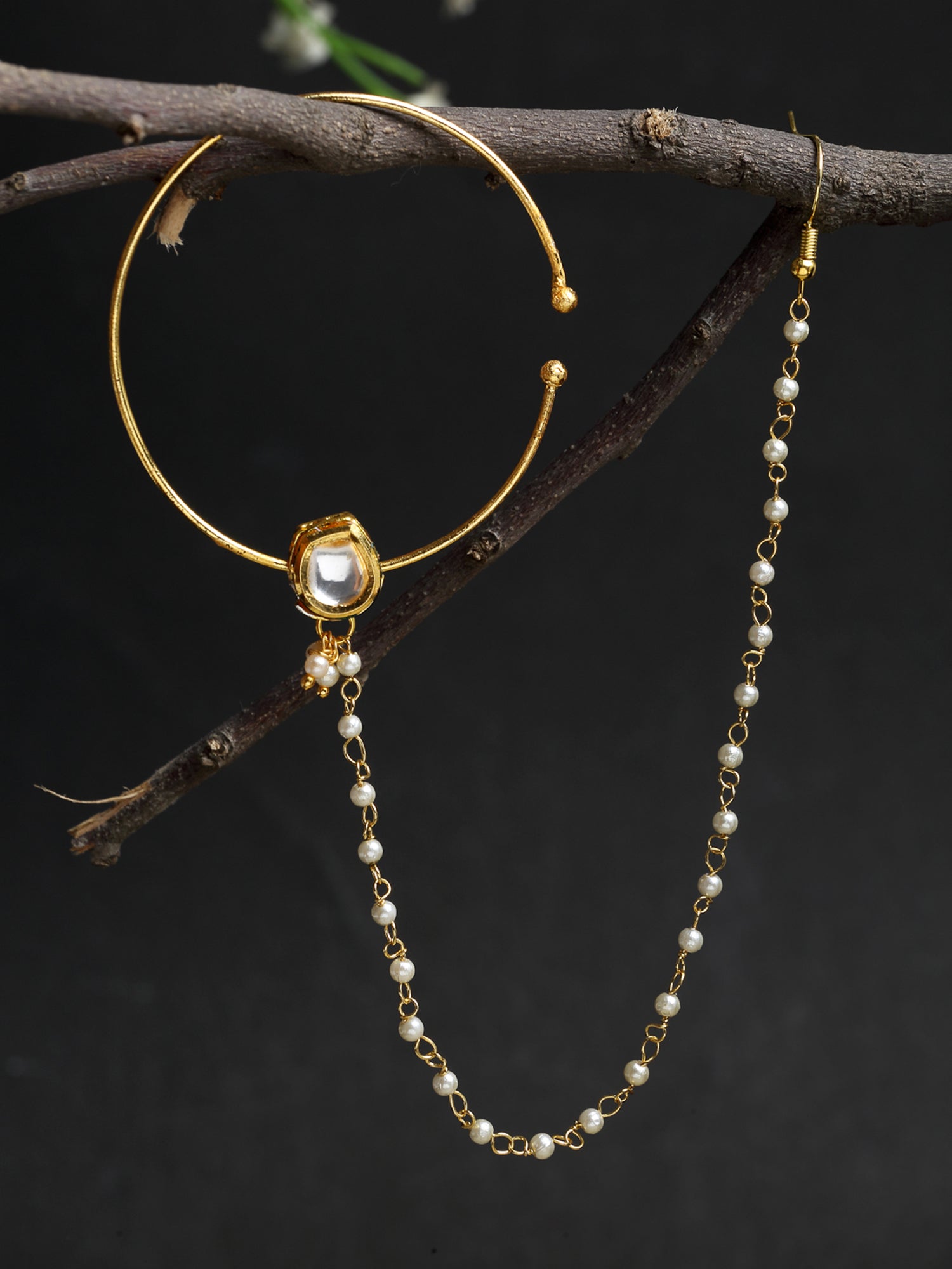 Kundan Nose Ring - Ruby Raang | Grab2Buy
