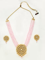 Kundan Neckpiece With Earrings - Ruby Raang | Grab2Buy