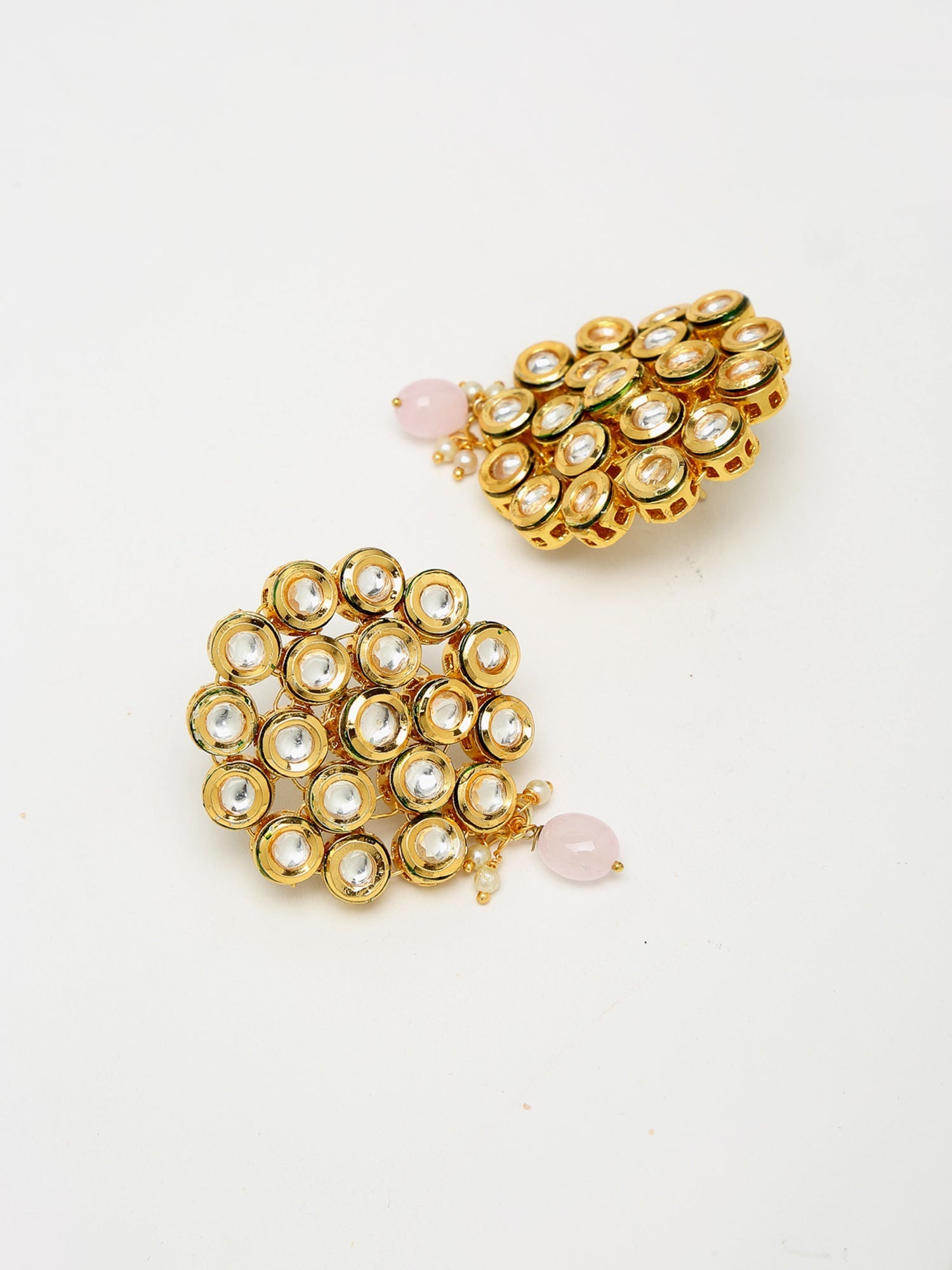 Kundan Neckpiece With Earrings - Ruby Raang | Grab2Buy