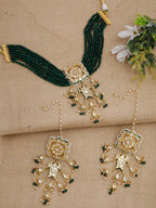 Kundan Choker With Earrings - Ruby Raang | Grab2Buy