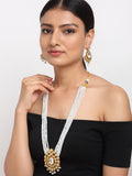 Kundan Neckpiece With Earrings - Ruby Raang | Grab2Buy