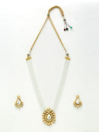 Kundan Neckpiece With Earrings - Ruby Raang | Grab2Buy