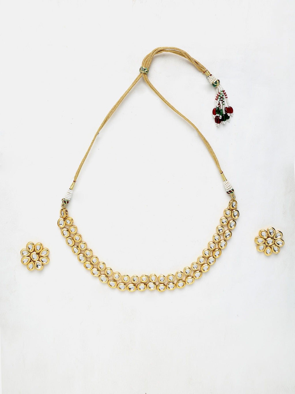 Kundan Choker With Studs - Ruby Raang (A380-58) | Grab2Buy