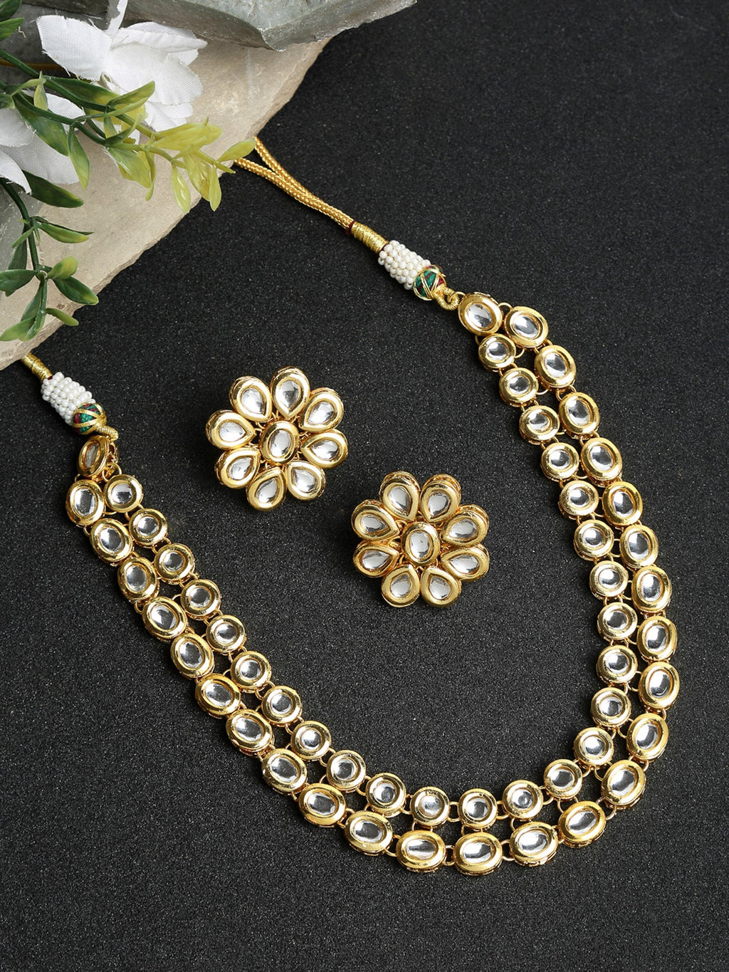 Kundan Choker With Studs - Ruby Raang (A380-58) | Grab2Buy