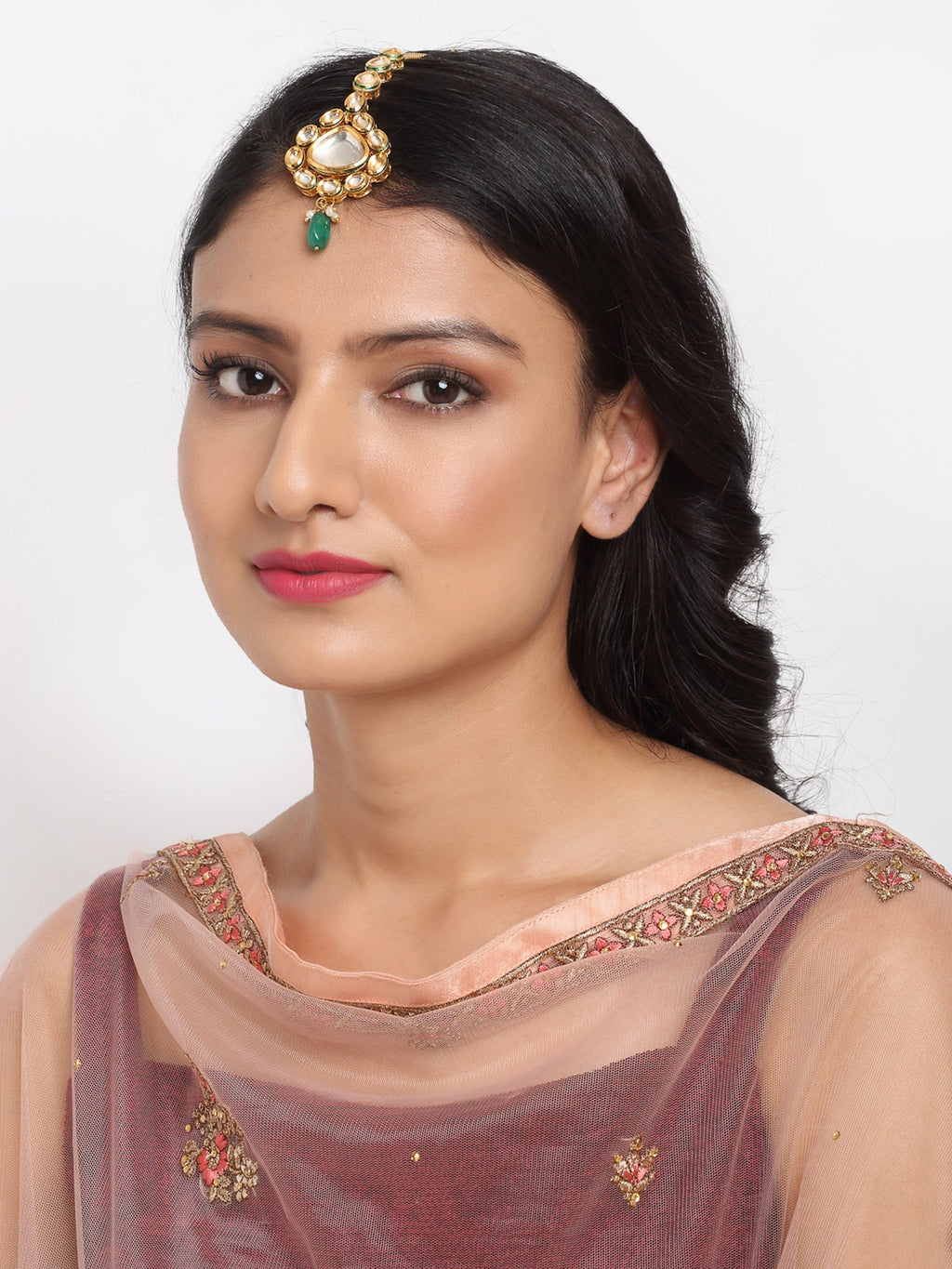 Kundan Maang Tikka - Ruby Raang | Grab2Buy