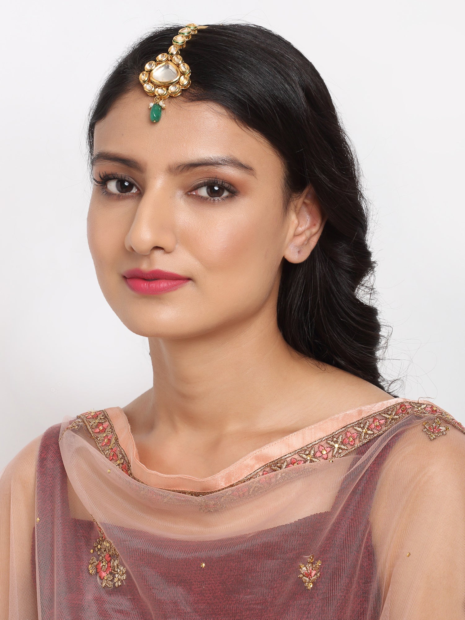 Kundan Maang Tikka - Ruby Raang | Grab2Buy