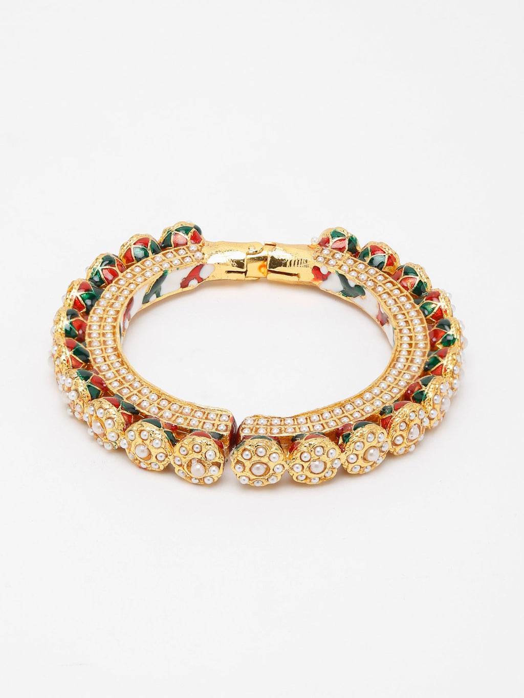 Pearl Embellished Bangle - Ruby Raang | Grab2Buy