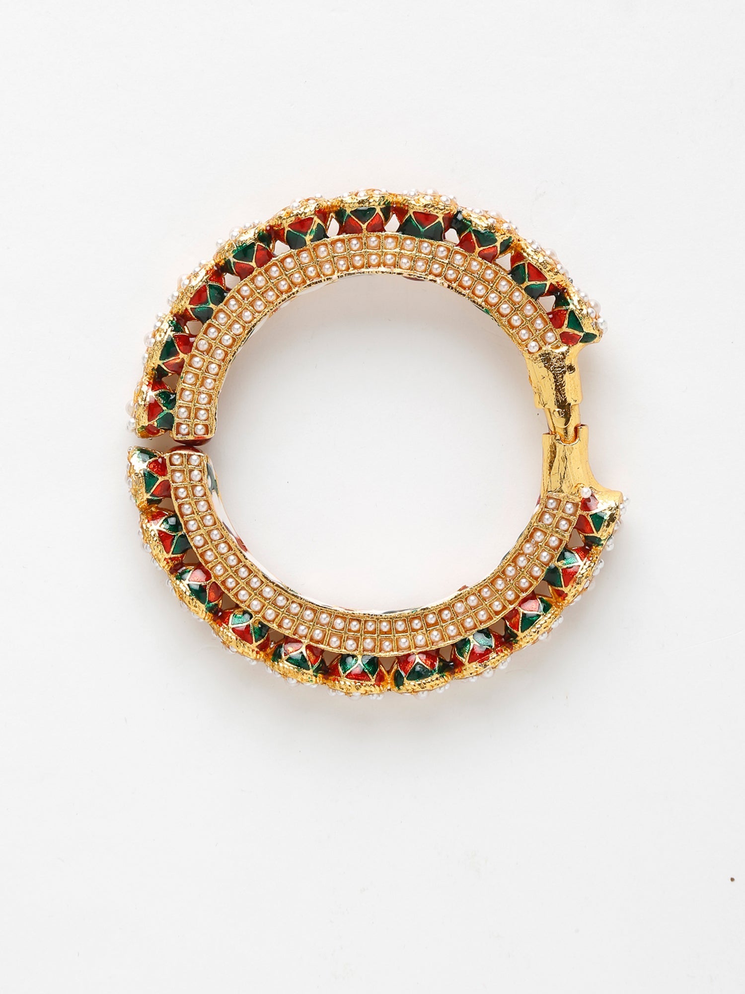 Pearl Embellished Bangle - Ruby Raang | Grab2Buy