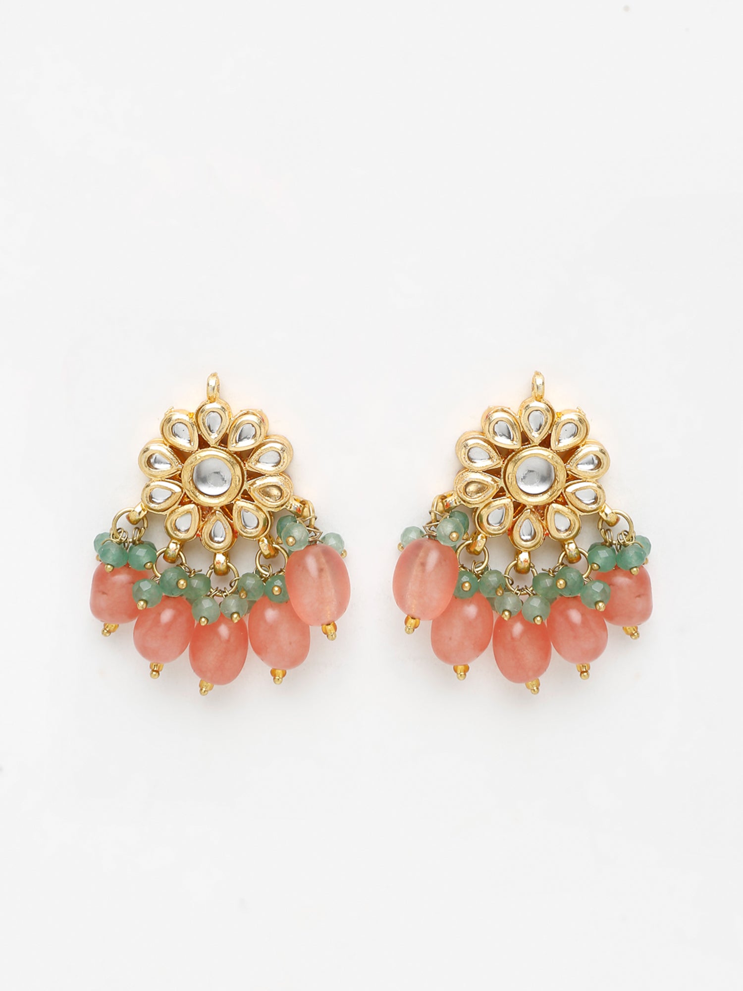 Stone Kundan Earrings - Ruby Raang | Grab2Buy