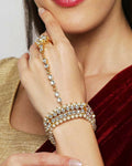 Joban Fashion Gold Polished Kundan Bracelet