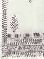 Yufta Maroon & Off White Embroidered Dupatta Set | Grab2Buy