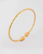 VOJ Stainless Steel Gold-Polished Bangle Set (Pack of 2) | Grab2Buy