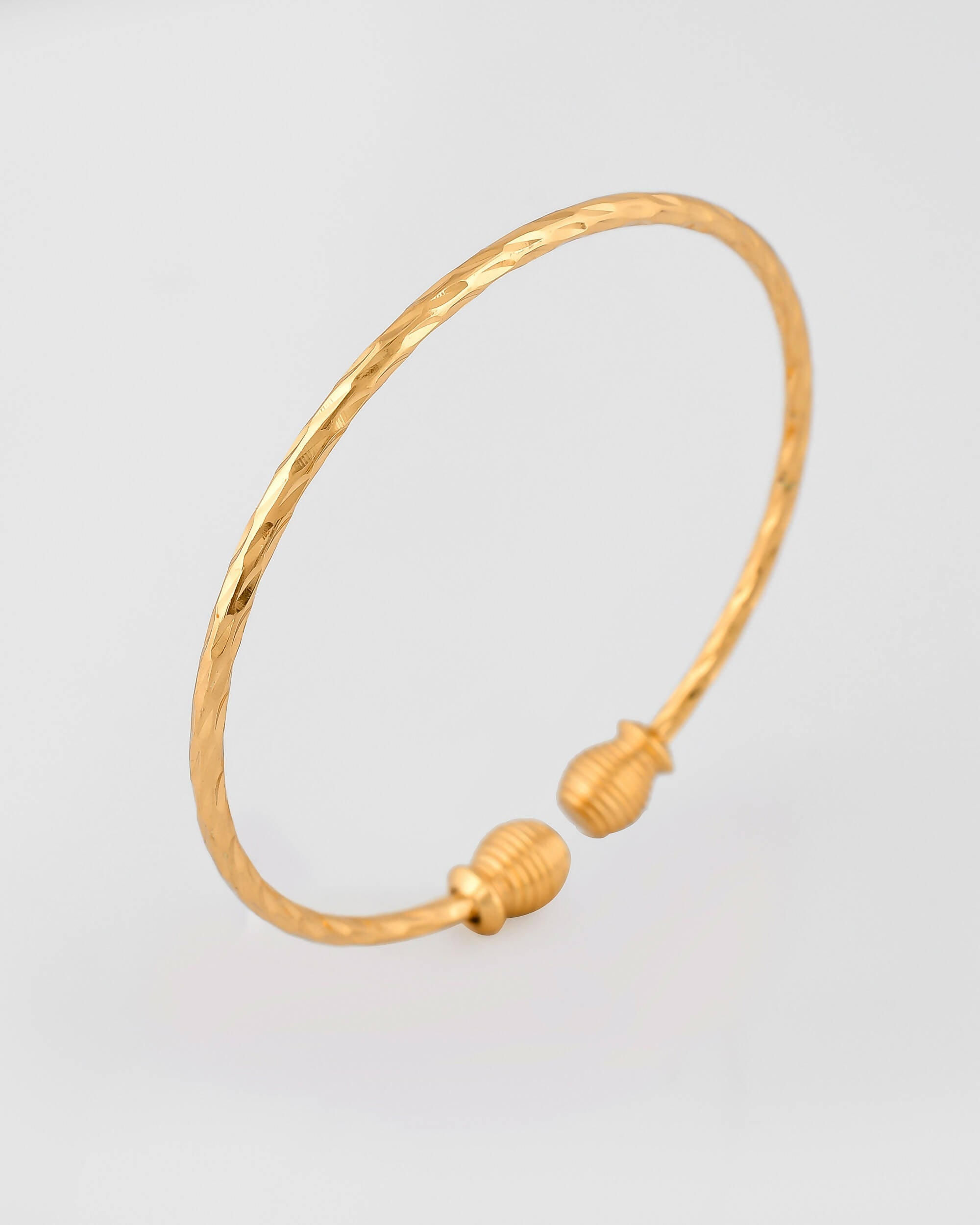 VOJ Stainless Steel Gold-Polished Bangle Set (Pack of 2) | Grab2Buy