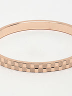 NVR Men's Rose Gold Stainless Steel Kada Bracelet