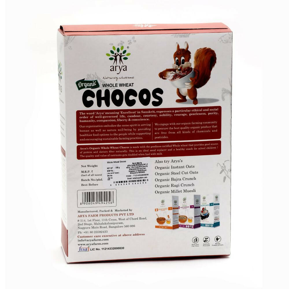 Arya Farm Organic Whole Wheat Chocos | Grab2Buy