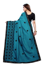 Vamika Rama Green Dola Silk Embroidery Saree | Grab2Buy