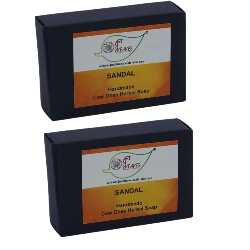 artNweaves Sandal Handmade Cow Ghee Herbal Soap | Grab2Buy