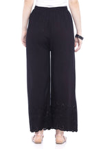 Mominos Fashion Reyon Cotton Black Embroidery Chikan Palazzo | Grab2Buy