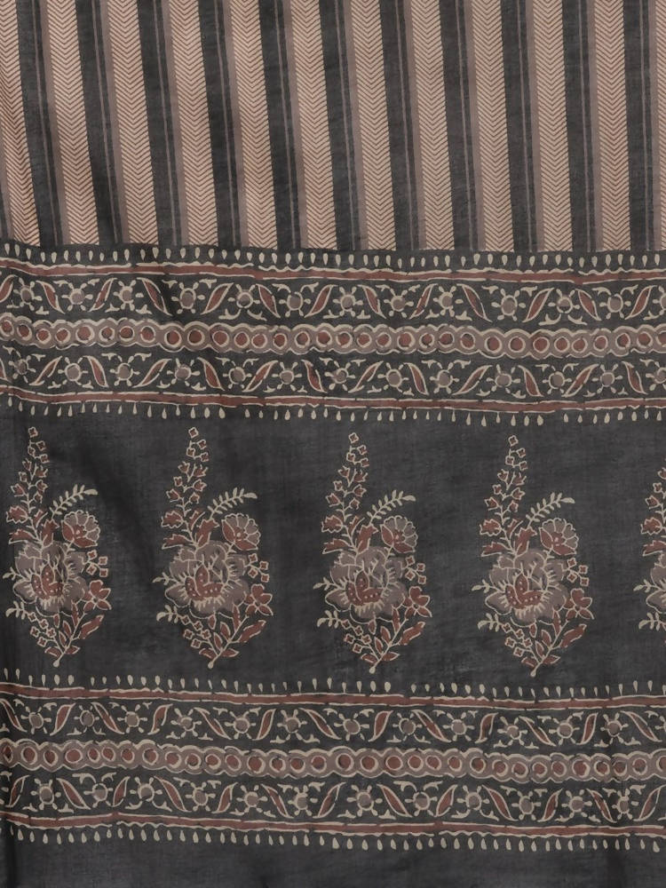 Yufta Women Black Ethnic Motifs Printed Pure Cotton Kurta with Trouser and Dupatta | Grab2Buy