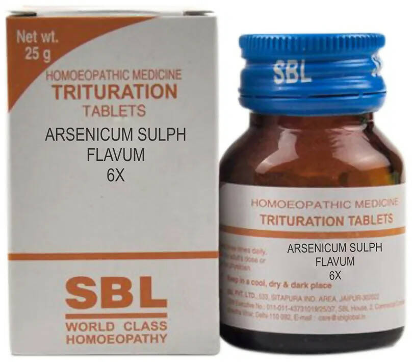 SBL Homeopathy Arsenicum Sulph Flavum Trituration Tablets | Grab2Buy
