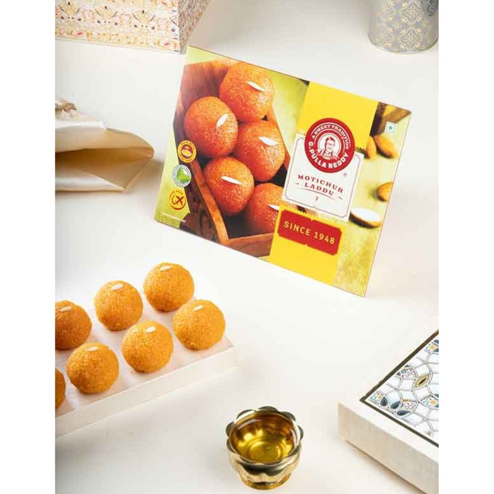 Pulla Reddy Motichoor Laddu / Motichoor Laddu | Indian Sweets Motichoor Ladoo with Pure Ghee By G Pulla Reddy Sweets | Grab2Buy