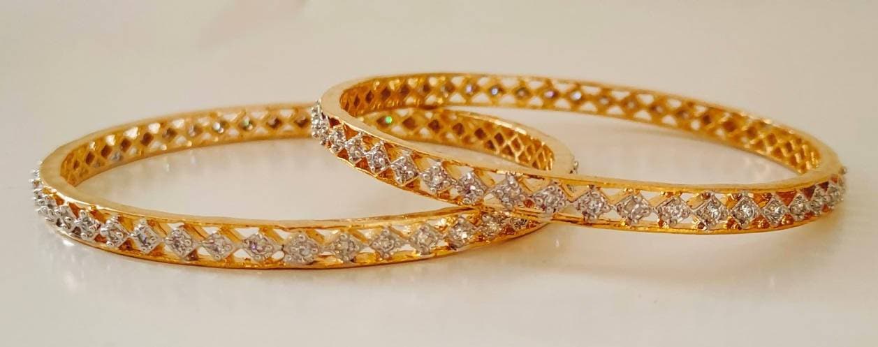 White AD Bangles of Size 2’6 | Grab2Buy