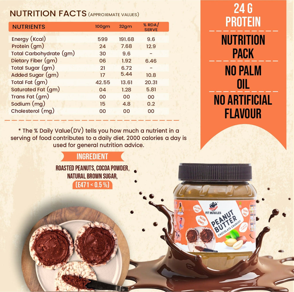 Fit Muscles Chocolate Peanut Butter Crunchy Chocolate | Grab2Buy