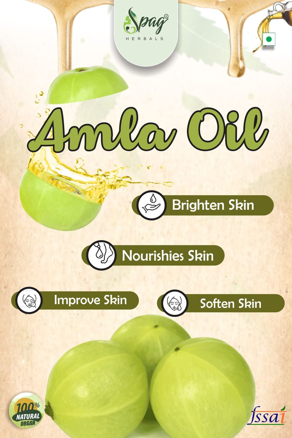 Spag Herbals Amla Oil For Hair & Skin Care | Grab2Buy