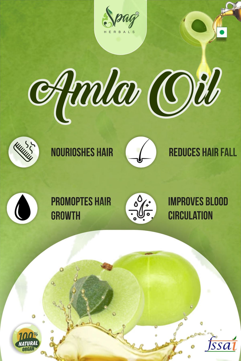 Spag Herbals Amla Oil For Hair & Skin Care | Grab2Buy