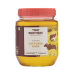 Two Brothers Organic Farms A2 Gir Cow Cultured Ghee | Cultured Cow Desi Ghee | Curd-Churned Bilona Ghee | Pure, Natural, and Healthy | Swadesiicart