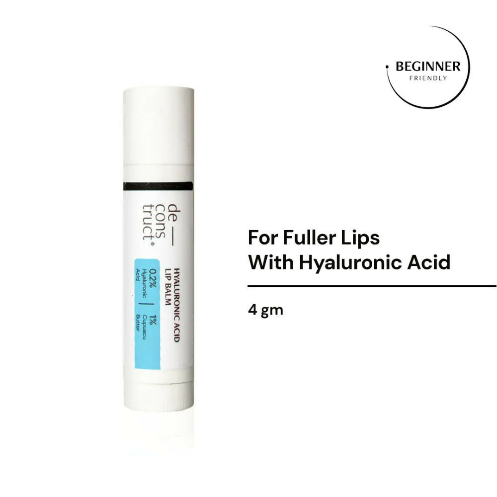Deconstruct Hyaluronic Acid Lip Balm With 1% Cupuacu Butter - For Fuller lips, Dry Lips, Reduces Flakiness | Grab2Buy