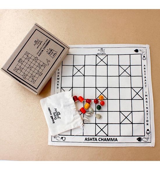 Ancient Living Chauka Bara Four-Player Game / Ashta Chamma | Grab2Buy