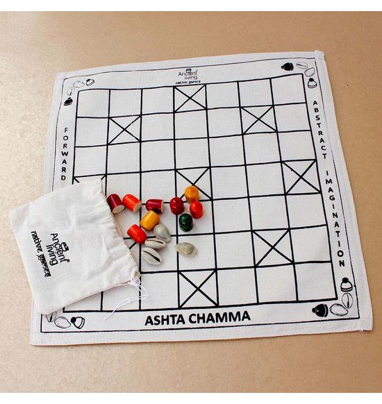 Ancient Living Chauka Bara Four-Player Game / Ashta Chamma | Grab2Buy