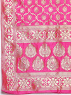 Myshka Women's Pink Silk Print Casual Dupatta | Grab2Buy