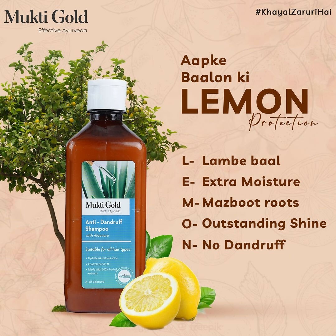 Axiom Mukti Gold Anti Dandruff Shampoo | Grab2Buy